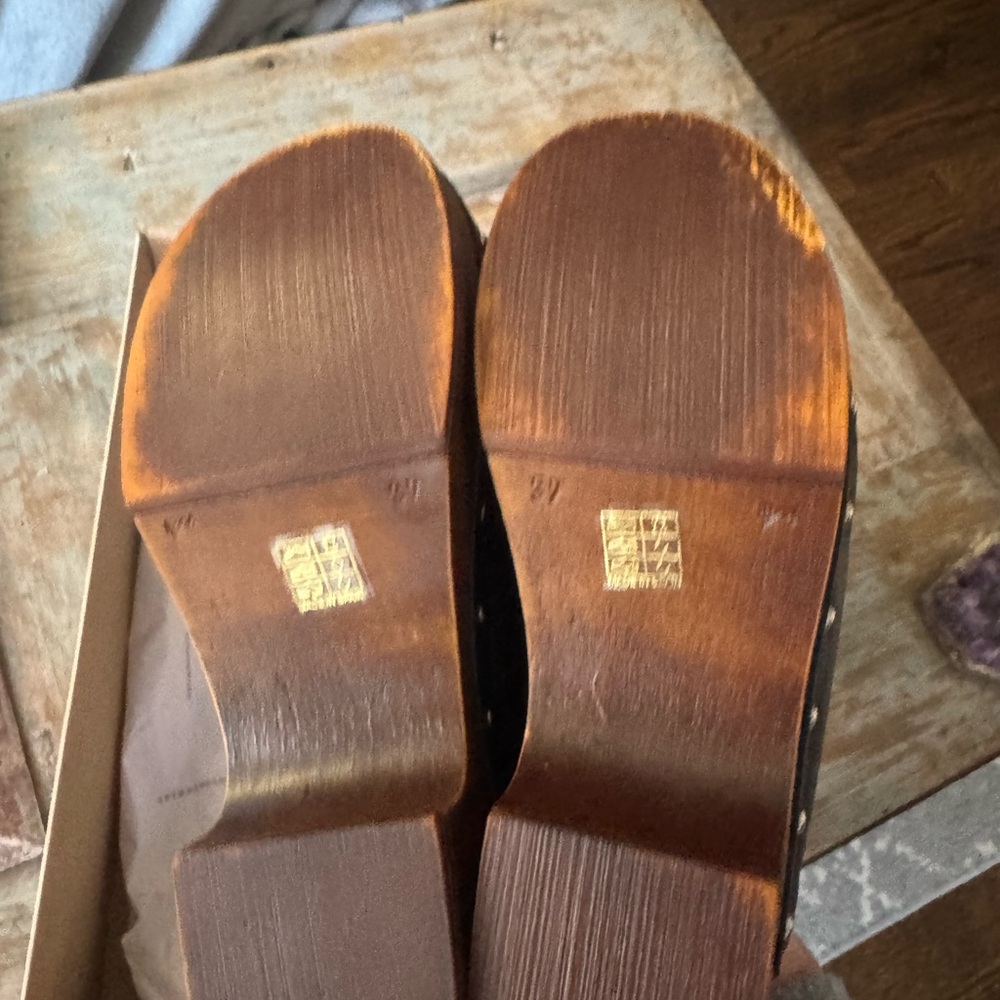 By Anthropologie wood mules like new with once - Picture 9 of 13